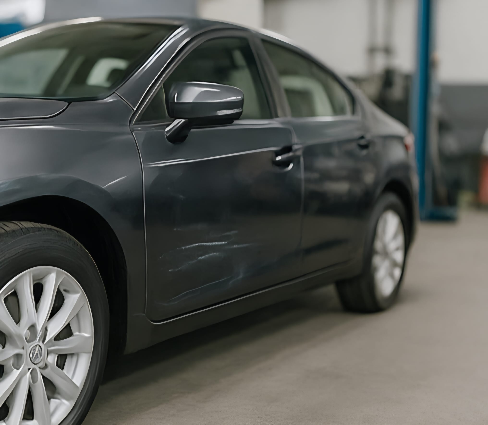 Auto vor der Lackierung